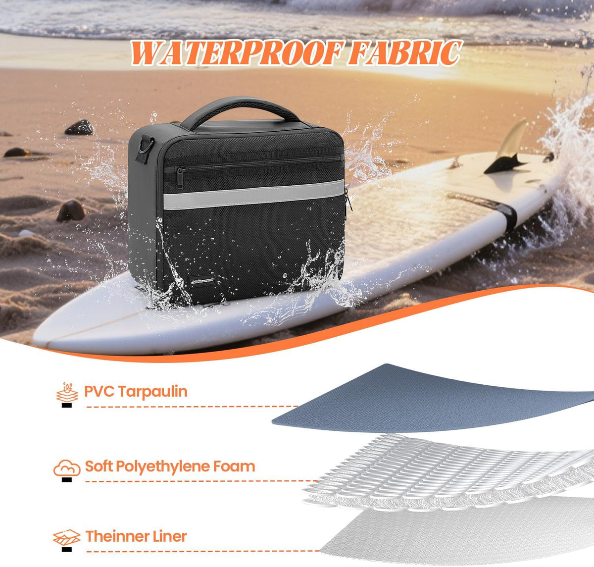 Paddle Board Pump Bag Compatible with Most SUP Electric Air Pumps, Bag Only