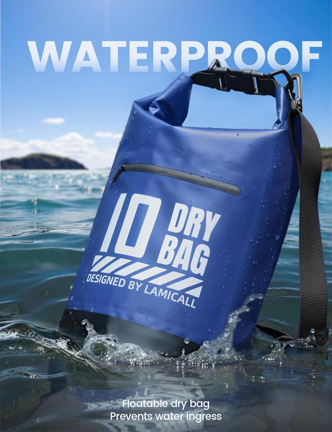 Lamicall Dry Bag Waterproof Backpack with Phone Pouch 5L/10L/20L/30L/40L