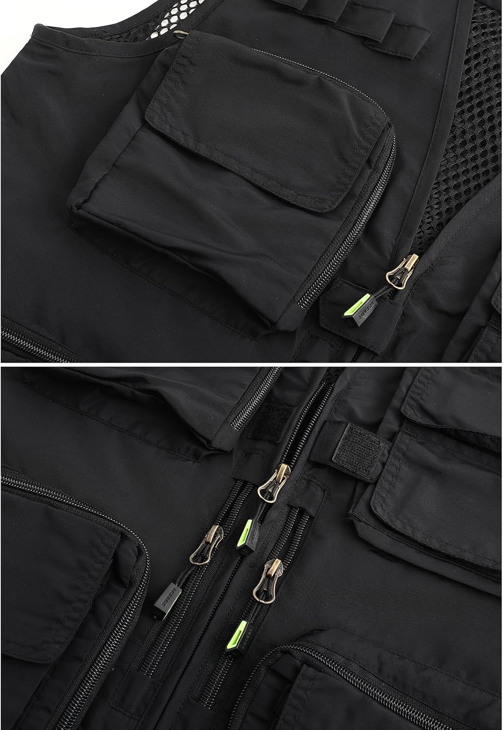 Hbufnha Outdoor Fishing Hunting Vest Multi Pockets Work Cargo Jacket