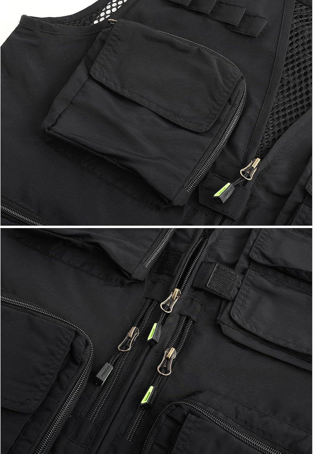Hbufnha Outdoor Fishing Hunting Vest Multi Pockets Work Cargo Jacket