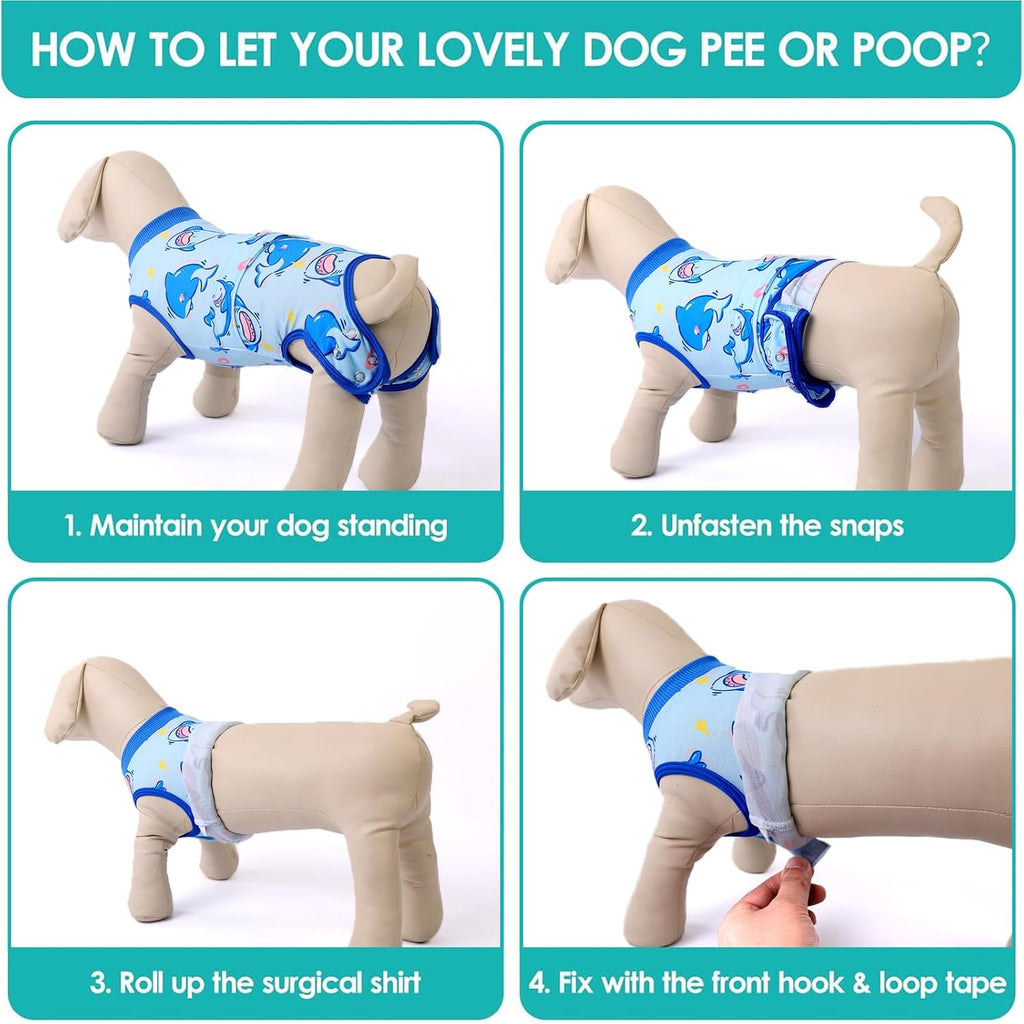 KOESON Lightweight & Soft Surgery Recovery Suit for Large Dogs Female Male