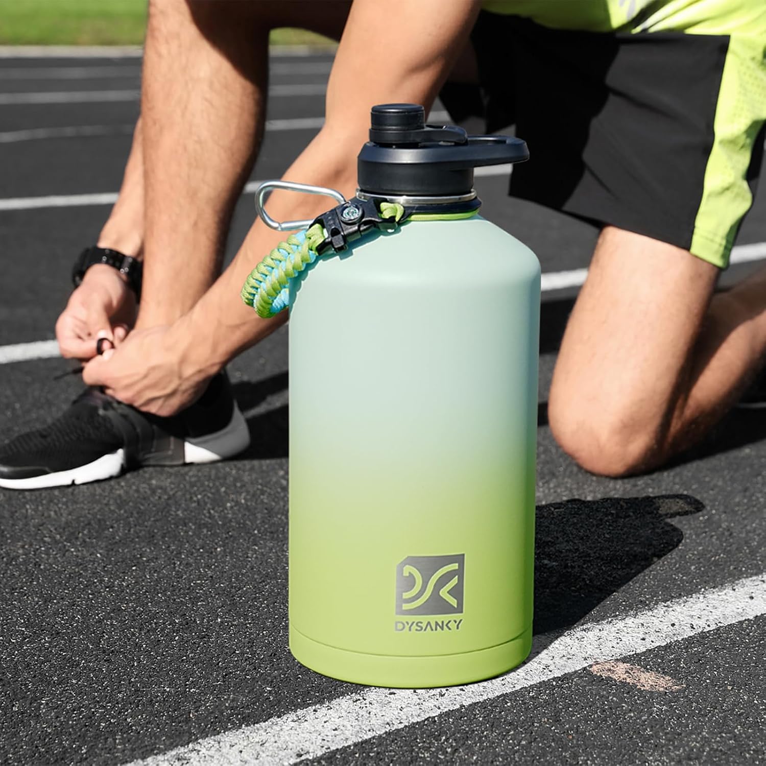 DYSANKY 1 Gallon Insulated Water Bottle w/Straw & Portable Carrier Bag