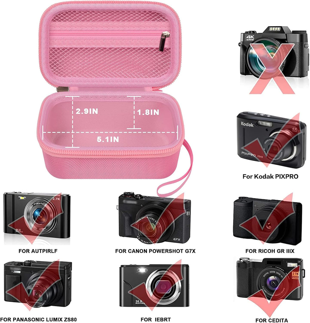 Digital Camera Case for Travel & Cruises, Case Only, Pink