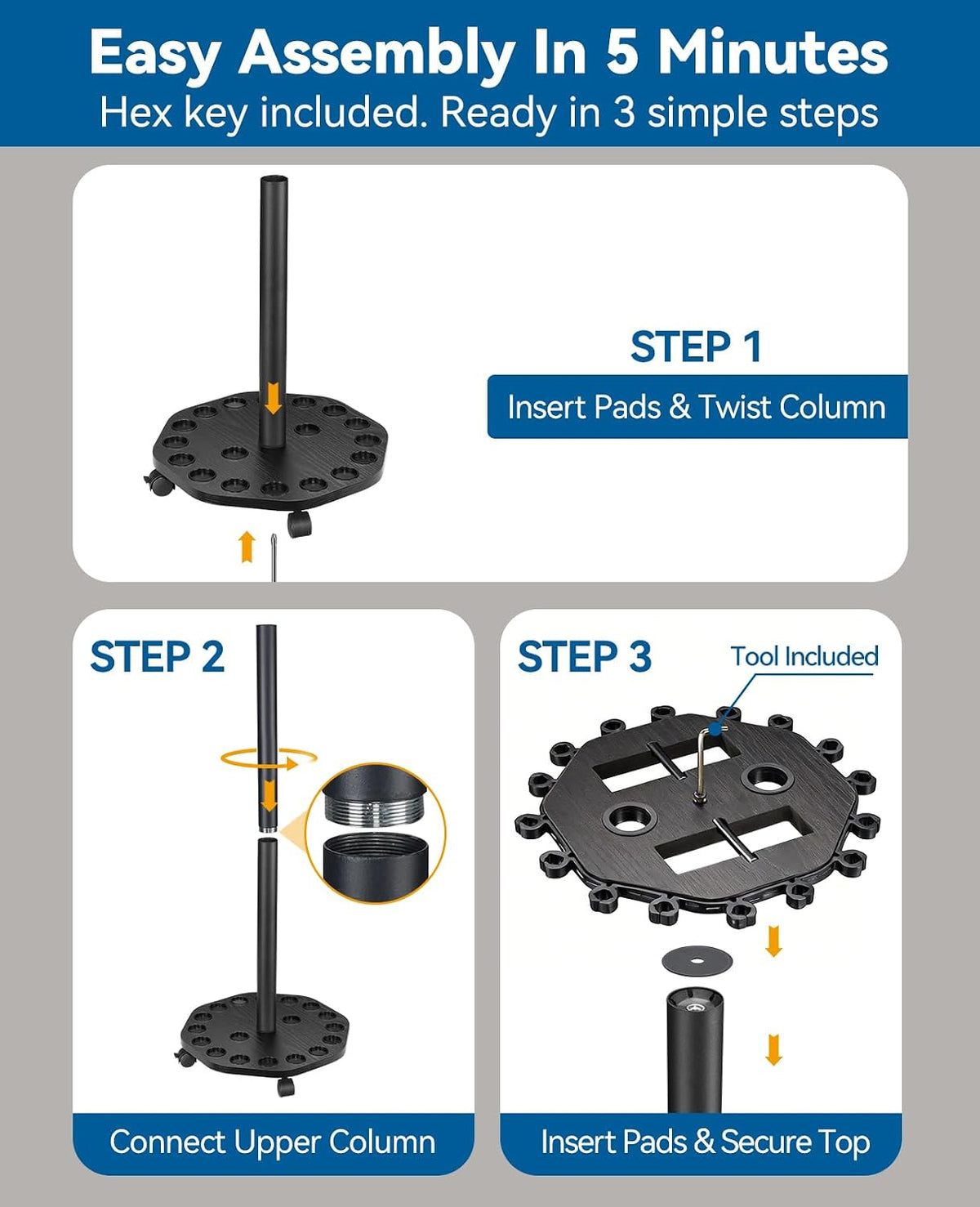 KEXMO Fishing Rod Holder Pole Rack for Garage with Wheels