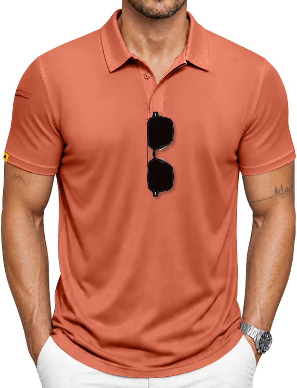 SCODI Mens Polo Shirts Short Sleeve Athletic Casual Golf Collared T-Shirt