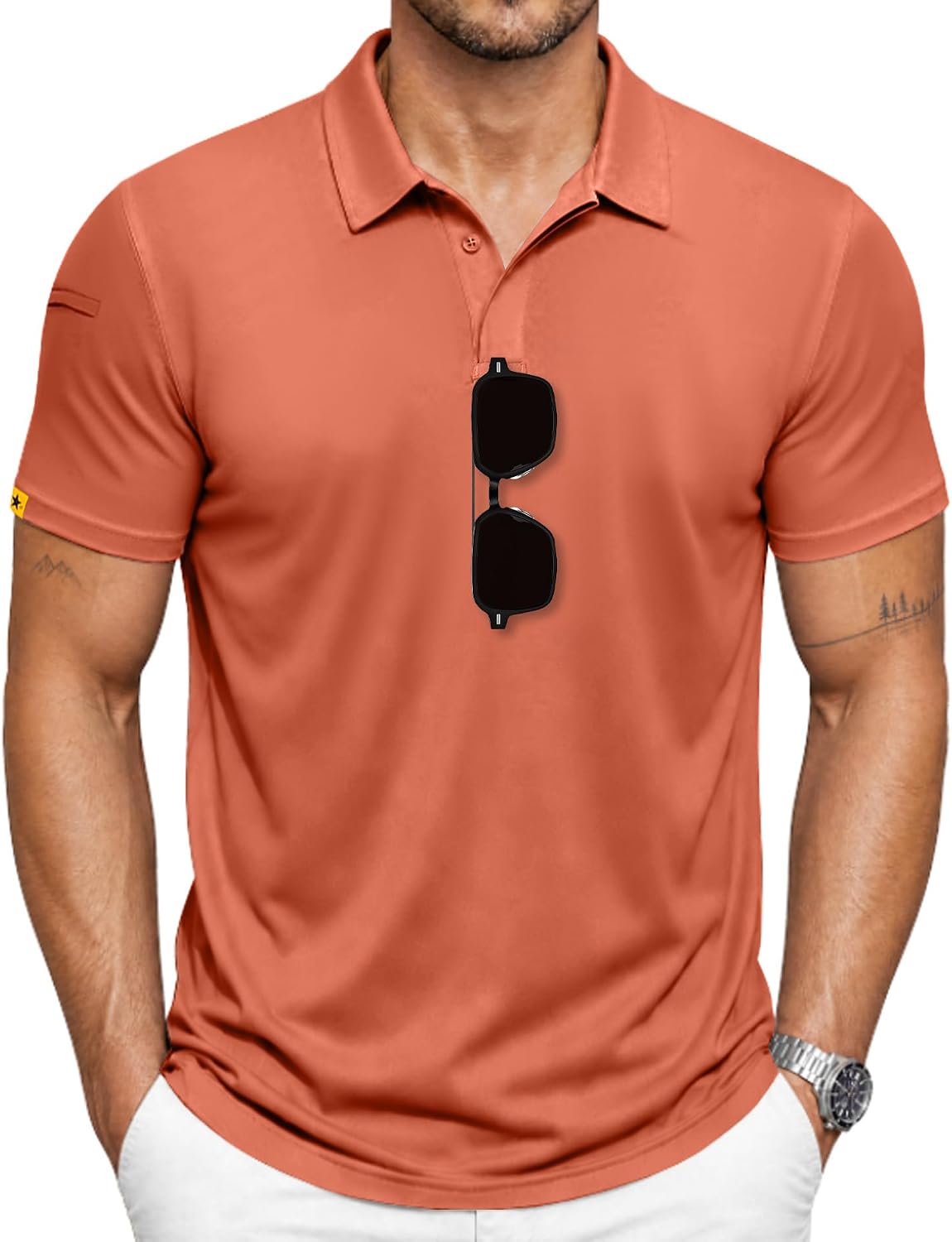 SCODI Mens Polo Shirts Short Sleeve Athletic Casual Golf Collared T-Shirt