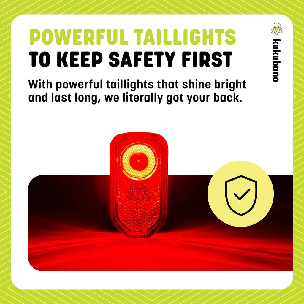 LED Bike Light Set, USB Rechargeable Headlight and Taillight, Waterproof for E-Bikes, Scooters, and Mountain Bikes