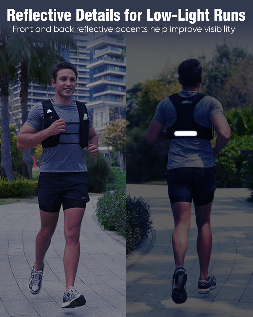 Zelvot Running Vest for Women Men, Touchscreen Phone Pocket