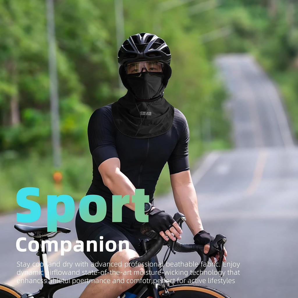 Cooling Breathable Balaclava Full Face Mask with Wide Brim Sun UV Protection Hood for Men Women Fishing Motorcycle Skiing