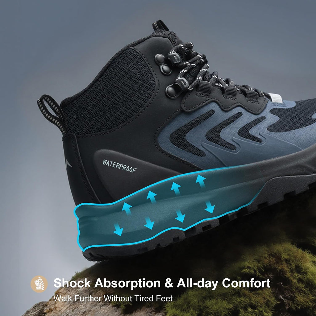 Men's Waterproof Hiking Boots Lightweight Comfortable Outdoor Walking Trail Boots Shoes