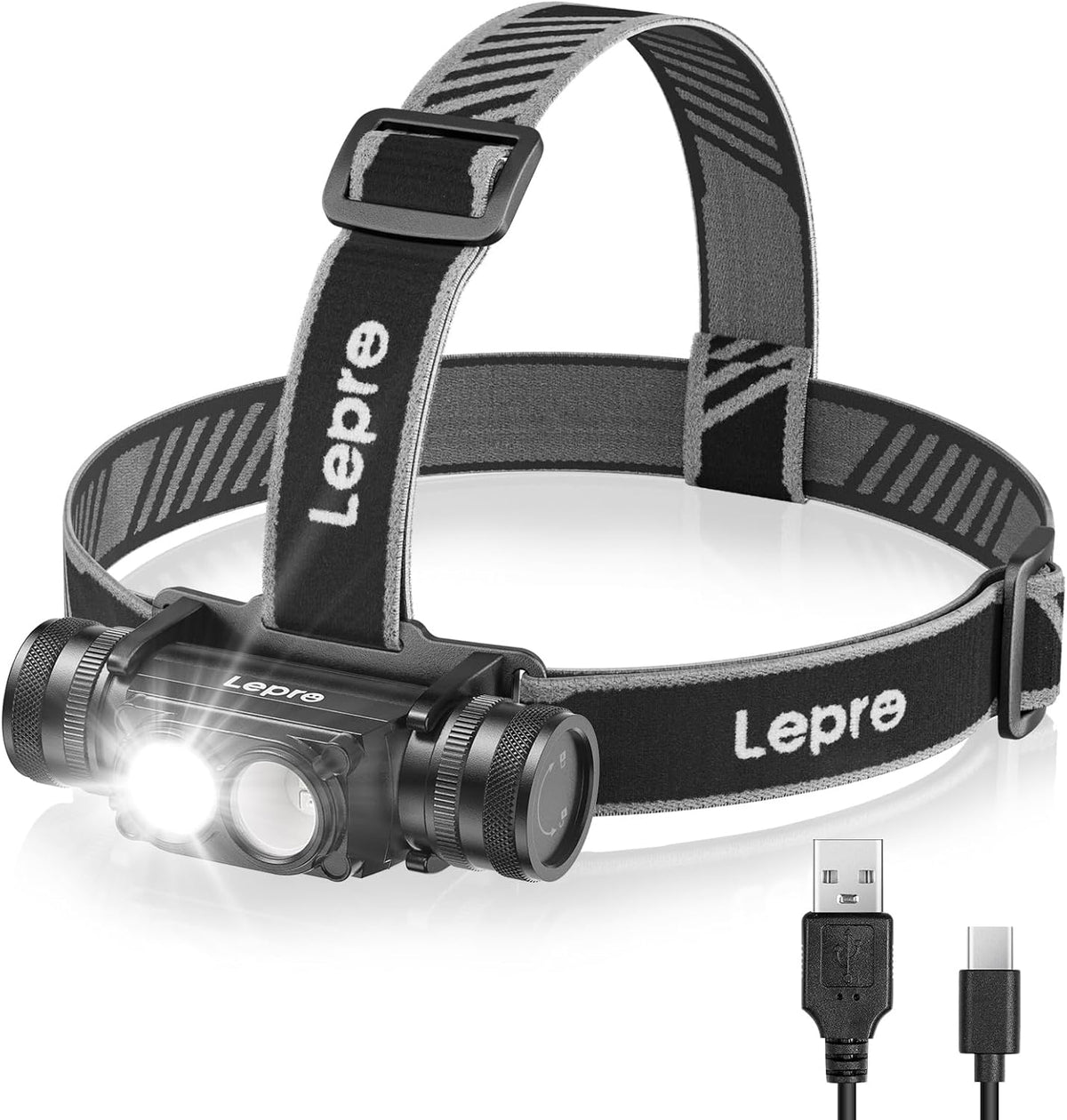 Lepro Detachable LED Headlamp 1000 Lumens Super Bright IP65 Waterproof