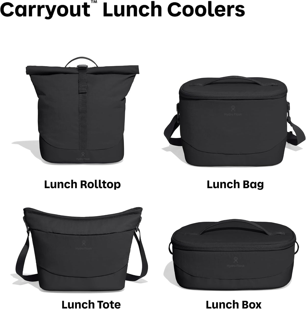 Hydro Flask Carryout Lunch Bag - Insulated Lunch Bag - Soft Travel Cooler Shale Gray