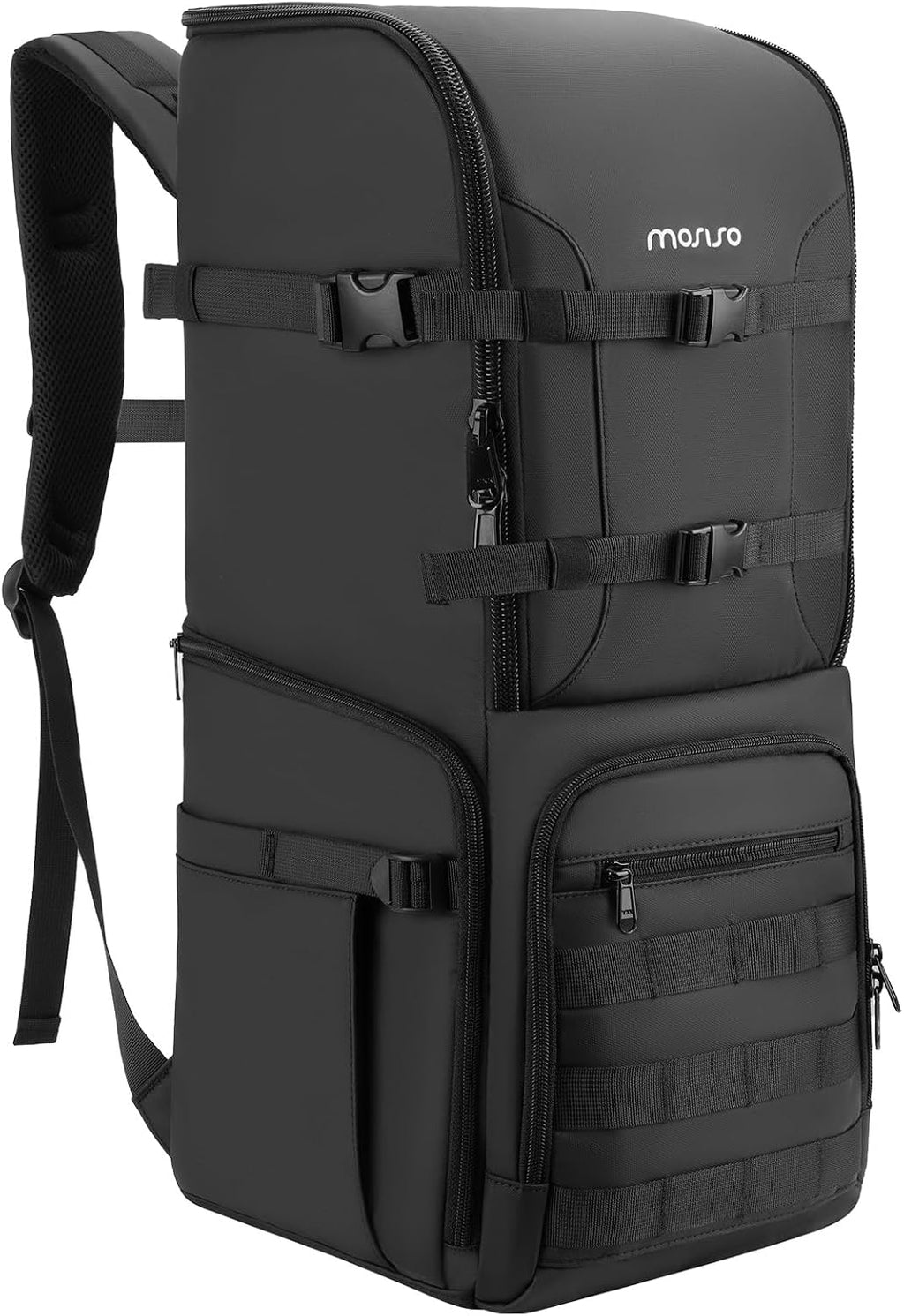 MOSISO Camera Backpack, Waterproof Telephoto Long Lens Bag, Black