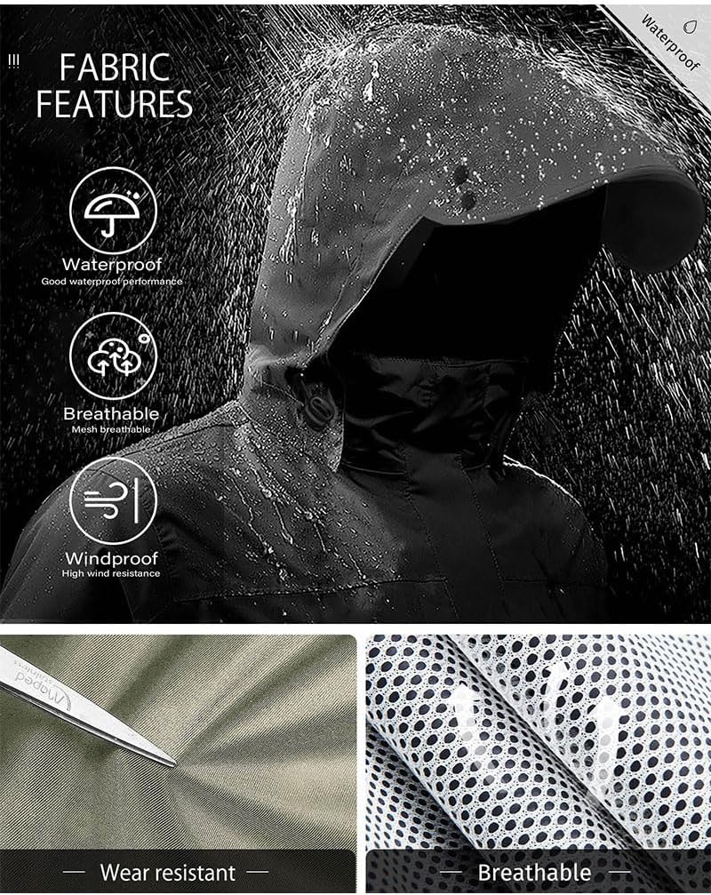 iCreek Rain Suit Waterproof Breathable Lightweight 2-Piece Rain Gear Unisex
