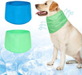 BEAUTYZOO Dog Cooling Bandana for Small Dogs, Instant Chill Out Ice Scarf Pet Bandanas, 2 Pack Adjustable Neck Wrap Cooler,Heat Relief Prevent Sunstroke for Summer Outdoor Camping Training,Blue Green