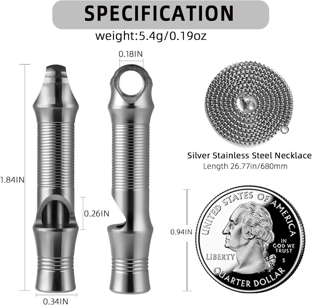 TISUR Titanium Emergency Whistle,Dog Whistle