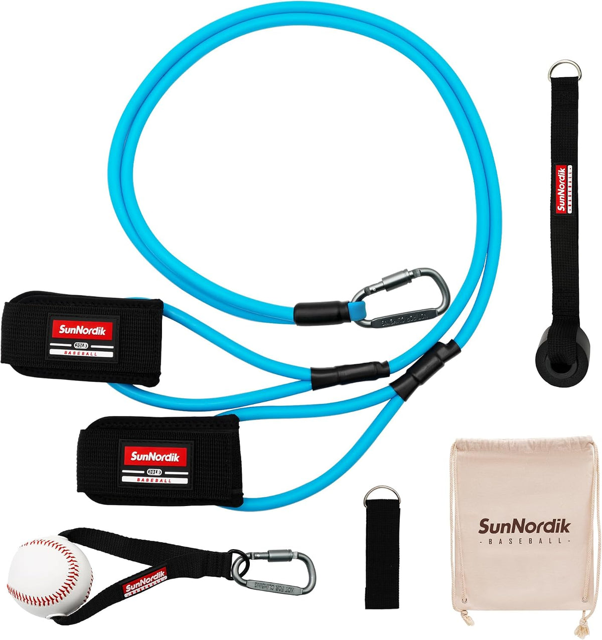 SunNordik Resistance Bands for Pitchers with Carry Bag