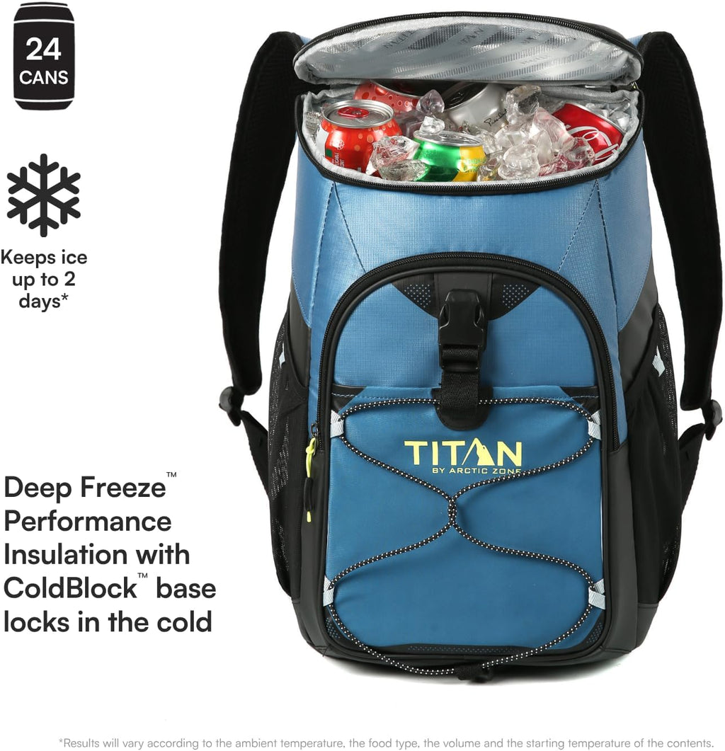Titan 24 Can Backpack Cooler, Keeps Ice Up to 2 Days