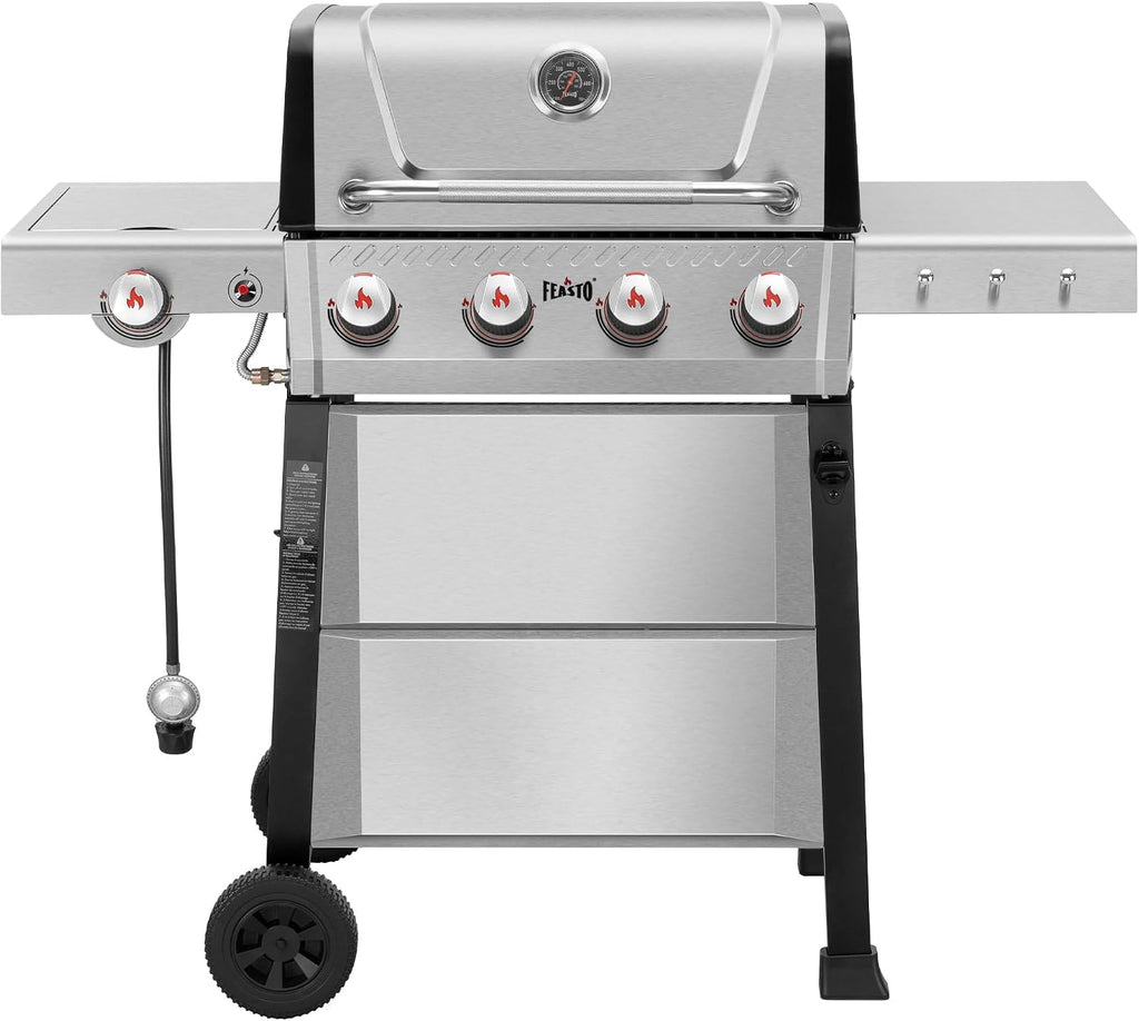 Feasto 4+1 Burner Gas BBQ Grill, 48,000 BTU, 559 Sq. In.