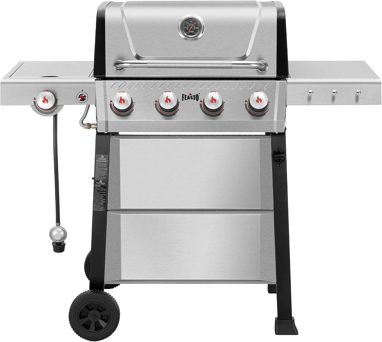 Feasto 4+1 Burner Gas BBQ Grill, 48,000 BTU, 559 Sq. In.