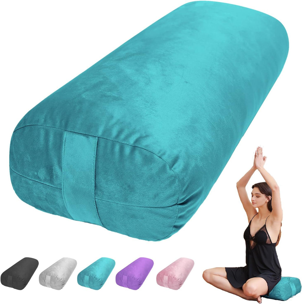 Yoga Bolster Pillow for Restorative & Yin Yoga, Meditation Cushion