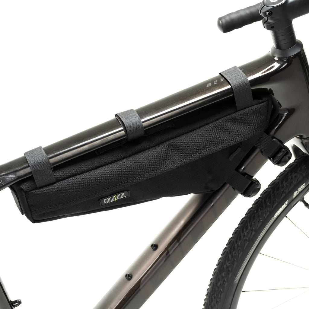 PACK2RIDE Mira Bike Frame Bag - Water Resistant, Durable Cordura Fabric & Bicycle Equipment Bag - Biking Storage, Bikepacking Pouch, Road for Cycling Adventures