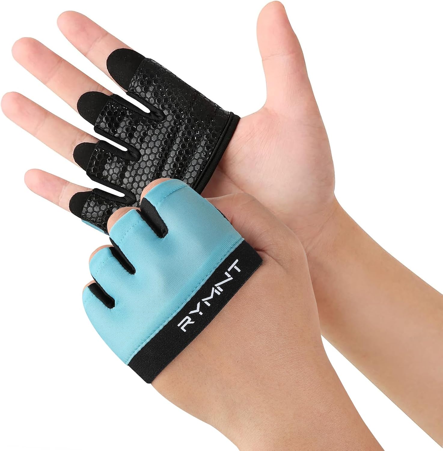Minimal Workout Gloves for Women Men, Micro Fingerless Gym Gloves Grip Pads