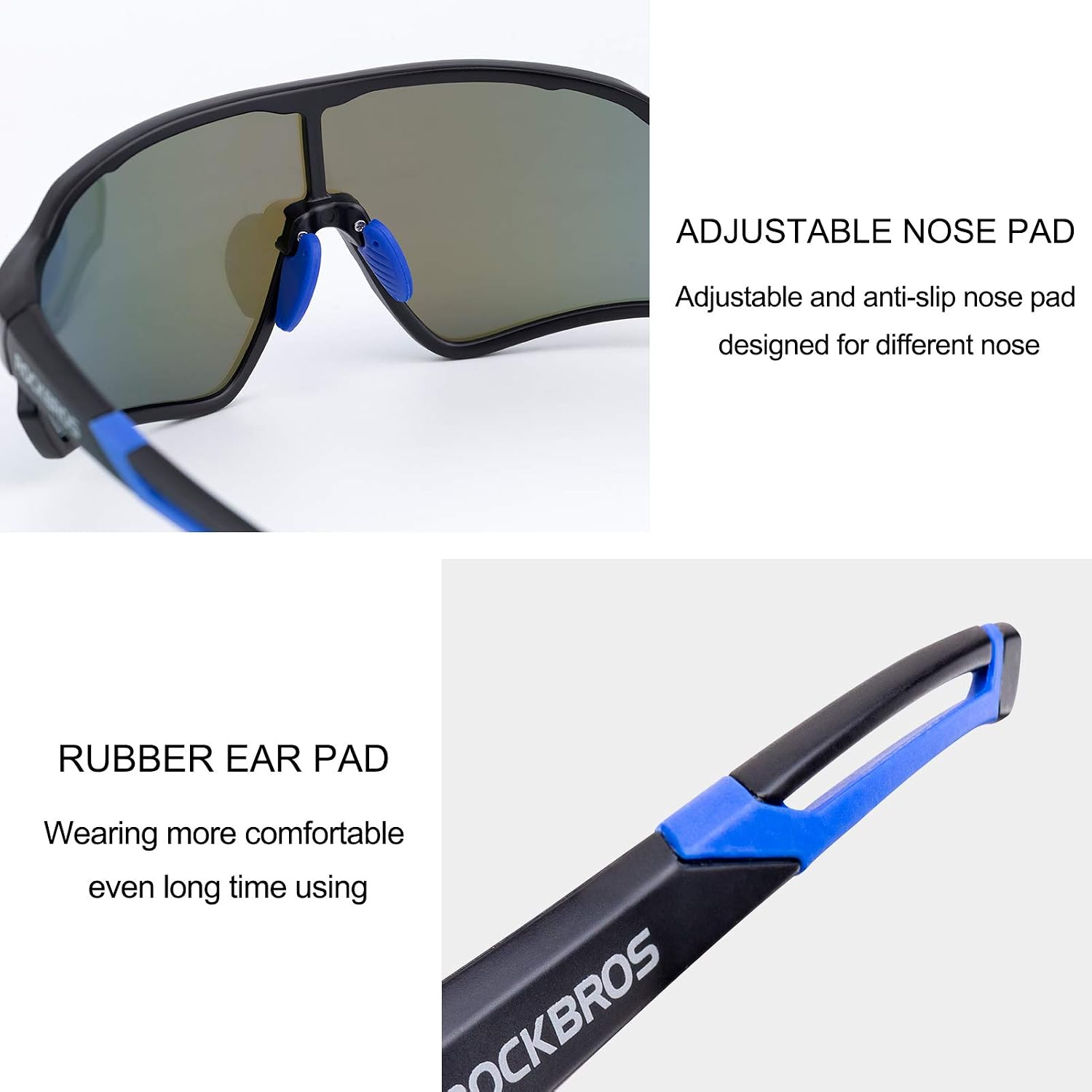 ROCKBROS Polarized Sports Sunglasses Anti-Glare HD Cycling Sun Glasses
