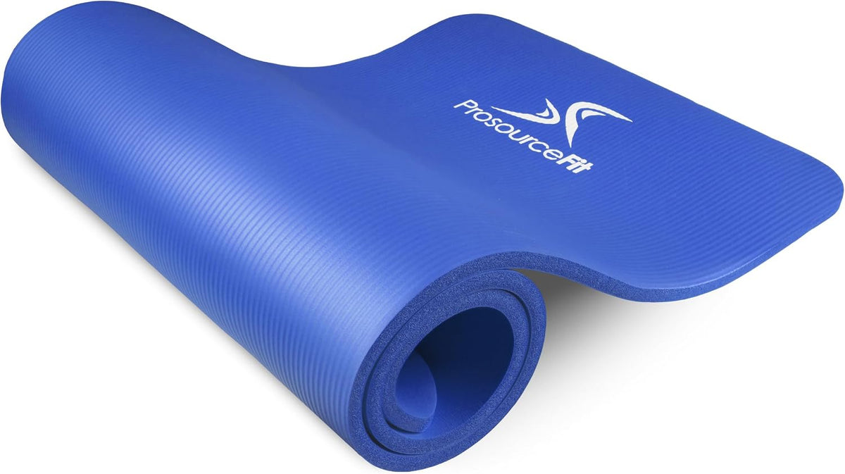 ProsourceFit Extra Thick Yoga and Pilates Mat, 71-inch Long High Density Exercise Mat with Comfort Foam and Carrying Strap