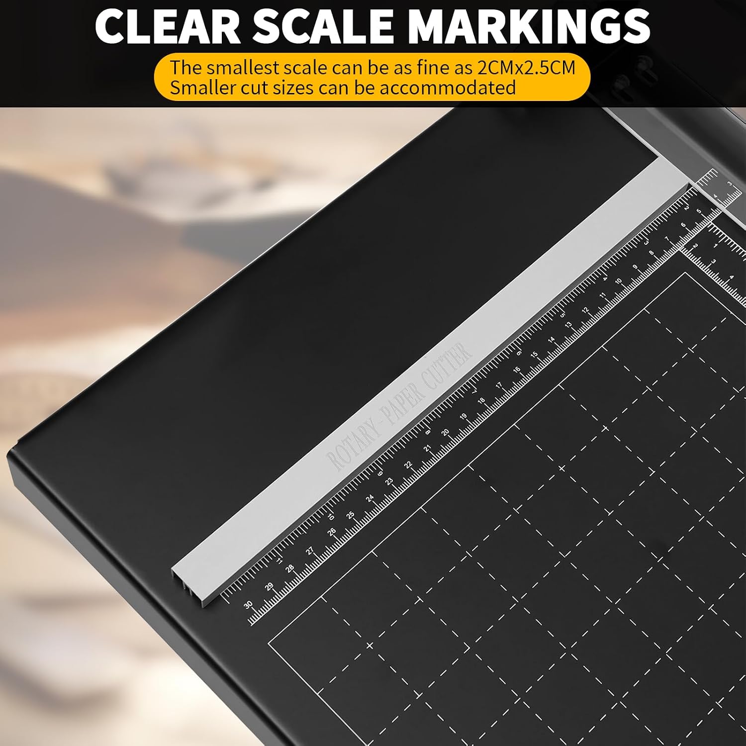 24" Manual Precision Rotary Paper Trimmer,Heavy Duty Rolling Cutter Tool,Professional Rolling Trimmer for Cutting Photo Paper, Card Stock, Office Paper