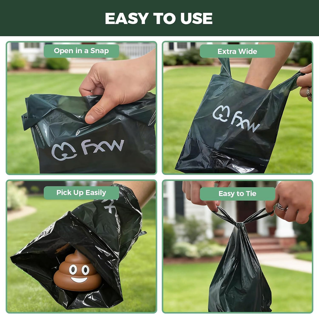 FXW 2-Ply Durable Dog Poop Bags, Extra Thick Leak-Proof, 100 Count