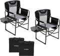 SUNNYFEEL Oversized Camping Chair Portable Directors Chairs with Side Table
