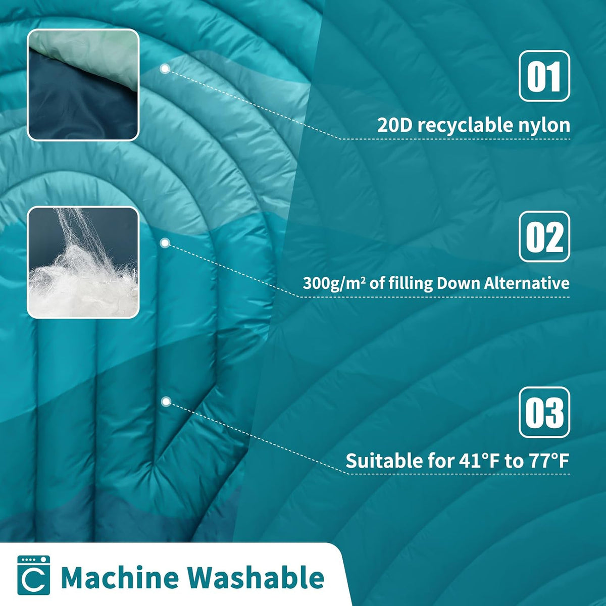 Puffy Camping Blanket,Large Camp Blanket Outdoor Camping Quilt Waterproof