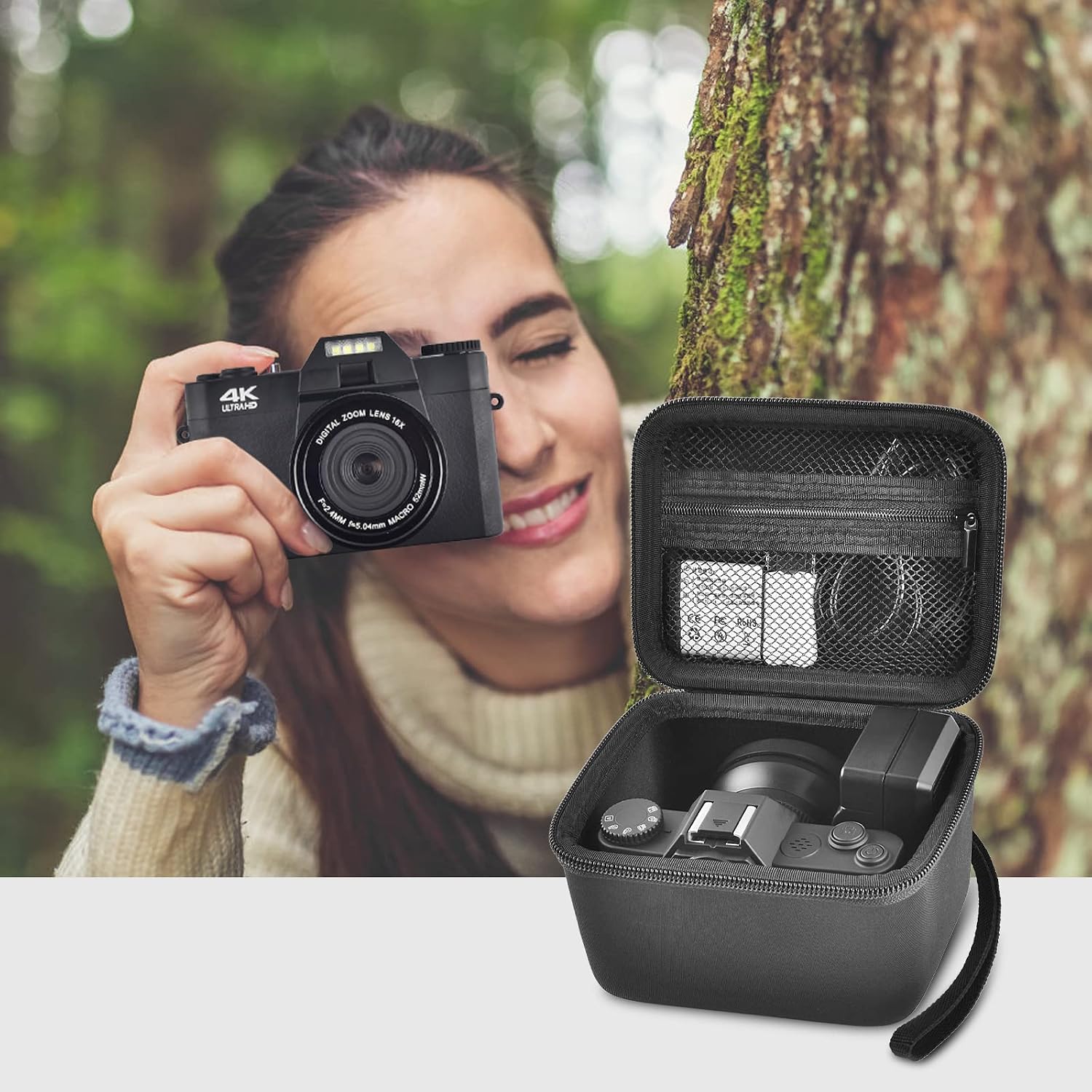 Comecase Vlogging Camera Case for Duluvulu/for VJIANGER 4K Digital Cameras