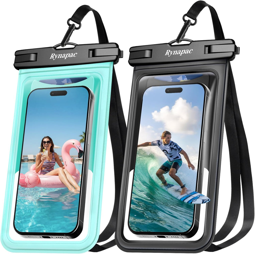 Rynapac Waterproof Phone Pouch 2 Pack, Waterproof Phone Case, [Up to 8.5'']
