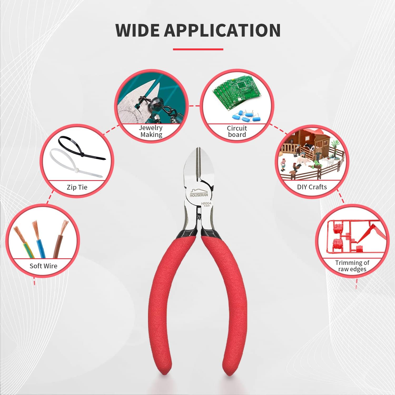 5 inch Wire Cutters, 5 Pack, Diagonal Cutters, Side Wire Snips