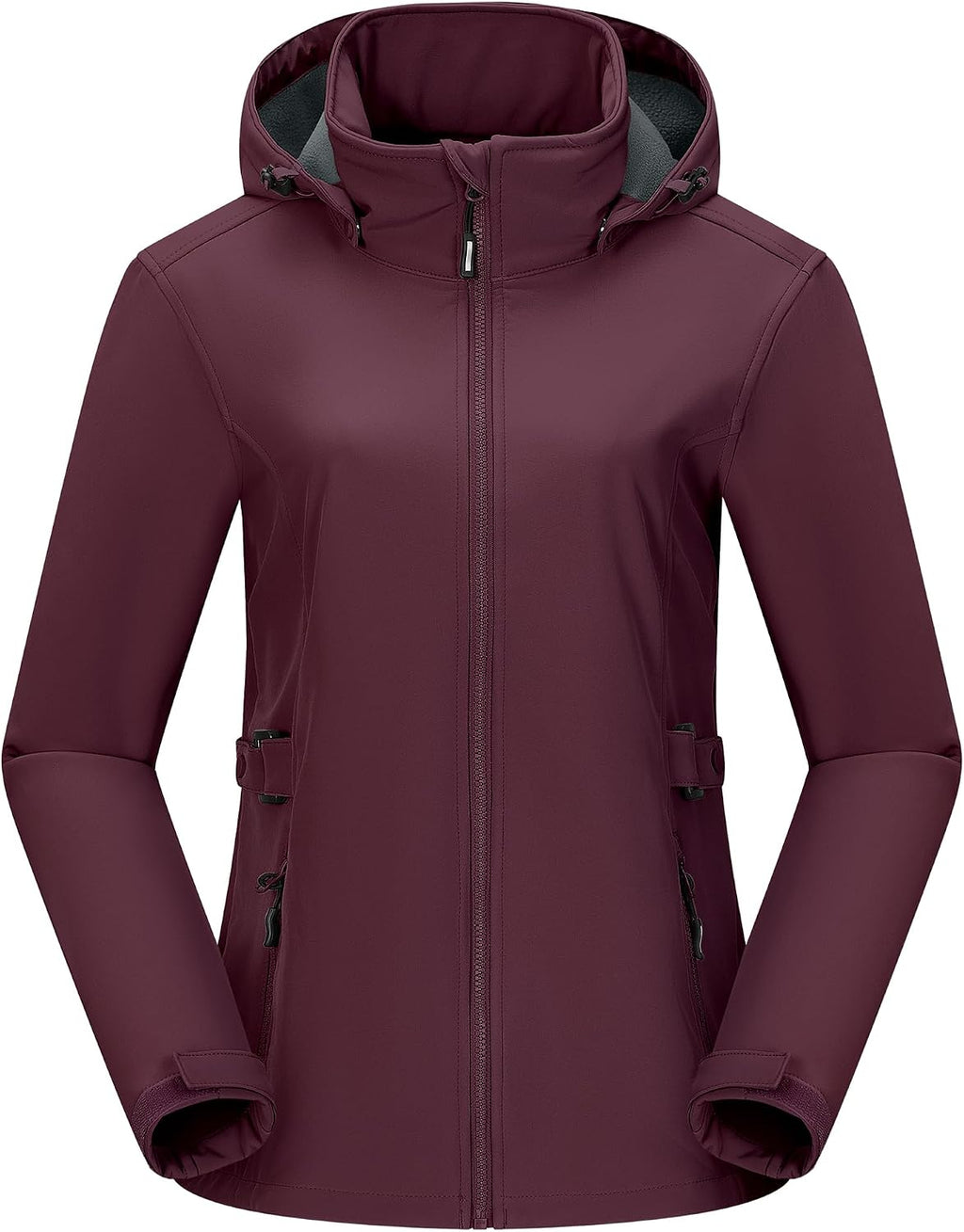 Outdoor Ventures Women's Fleece Lined Rain Jacket Waterproof Softshell Coat