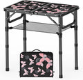 YihuiKo Small Camping Table, Vintage French Butterfly Pattern Folding Table