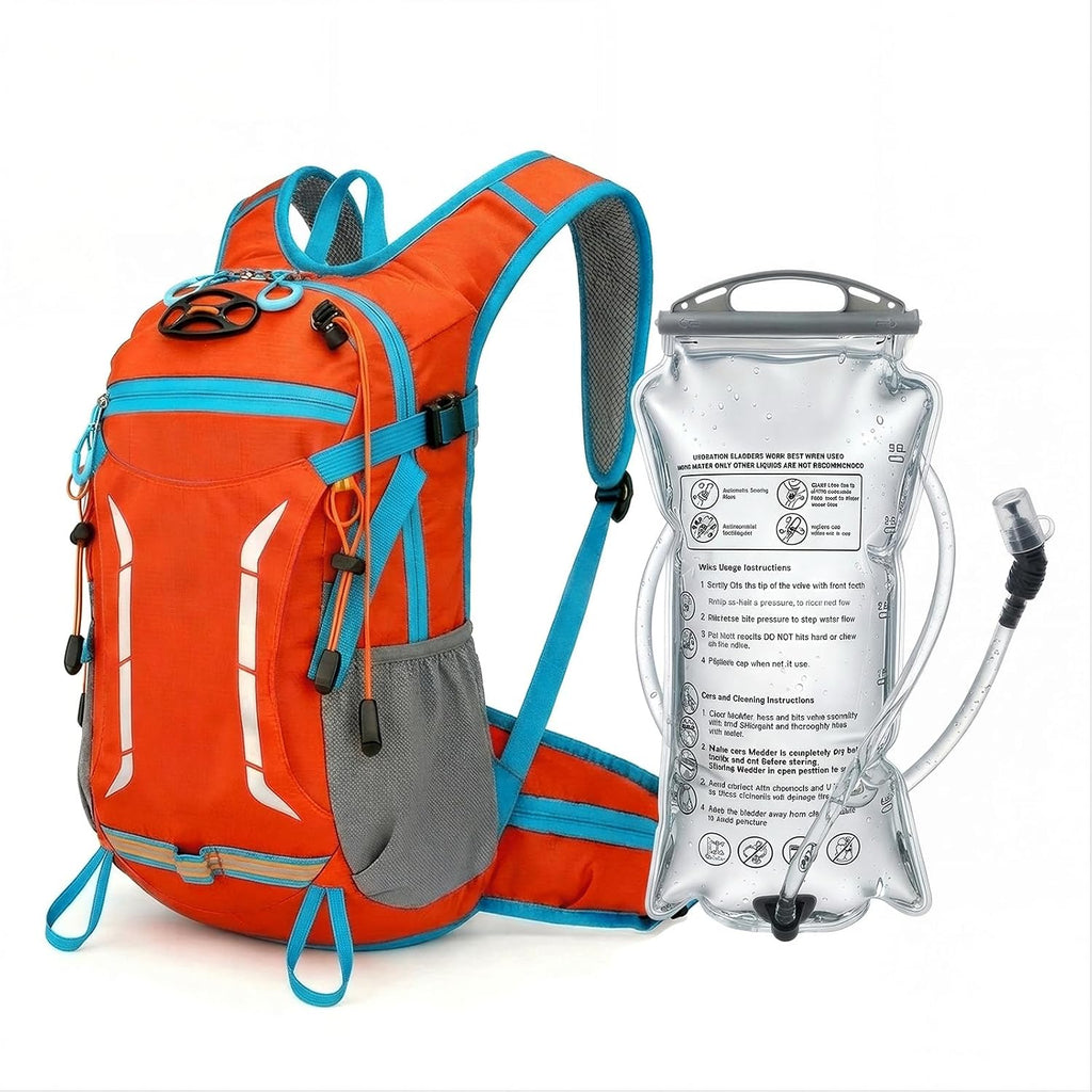 12L Hydration Backpack for Men Women,Lightweight Hydration Pack with 2L Water Bladder, Water Backpack for Cycling,Hiking,Rave,Biking and Running Outdoor Activities