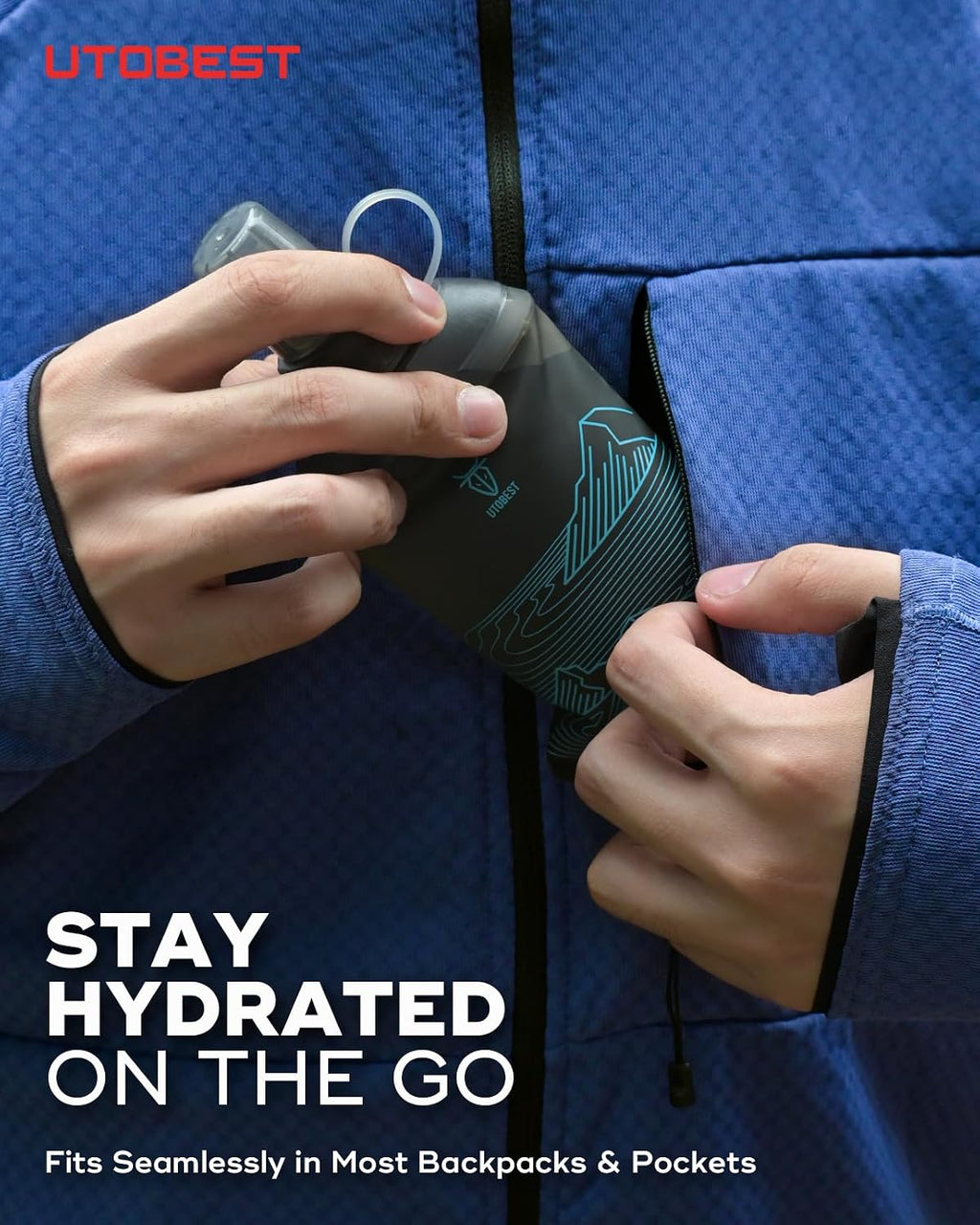 UTOBEST Soft Flask 200ml Collapsible Running Water Bottles