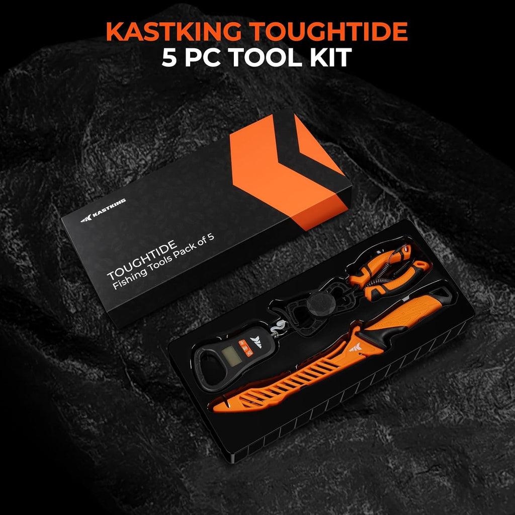 KastKing ToughTide 5pc Fishing Tool Kit, Fishing Gear and Gifts for Men