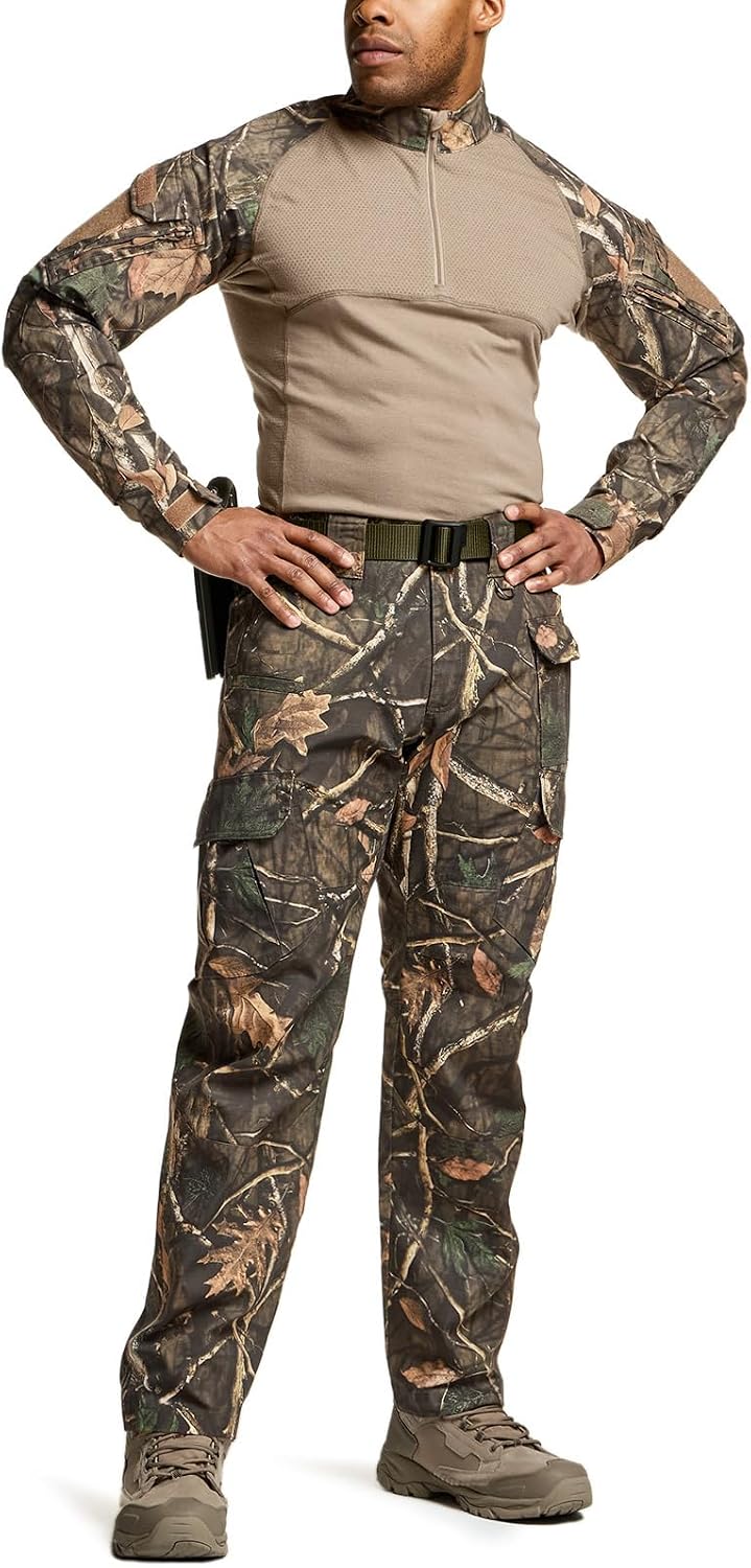 CQR Men's Tactical Pants, Water Resistant Ripstop Cargo Pants, Lightweight EDC Work Hiking Pants, Outdoor Apparel