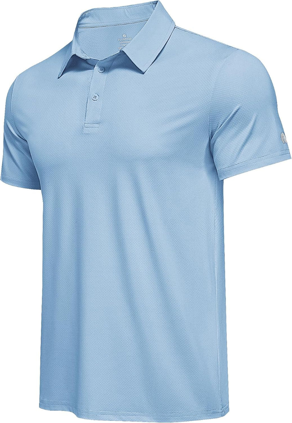 PINSPARK Men's Golf Polo Shirts UPF 50+ Moisture Wicking Collared Shirts