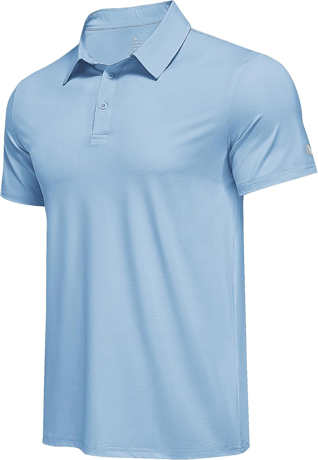 PINSPARK Men's Golf Polo Shirts UPF 50+ Moisture Wicking Collared Shirts
