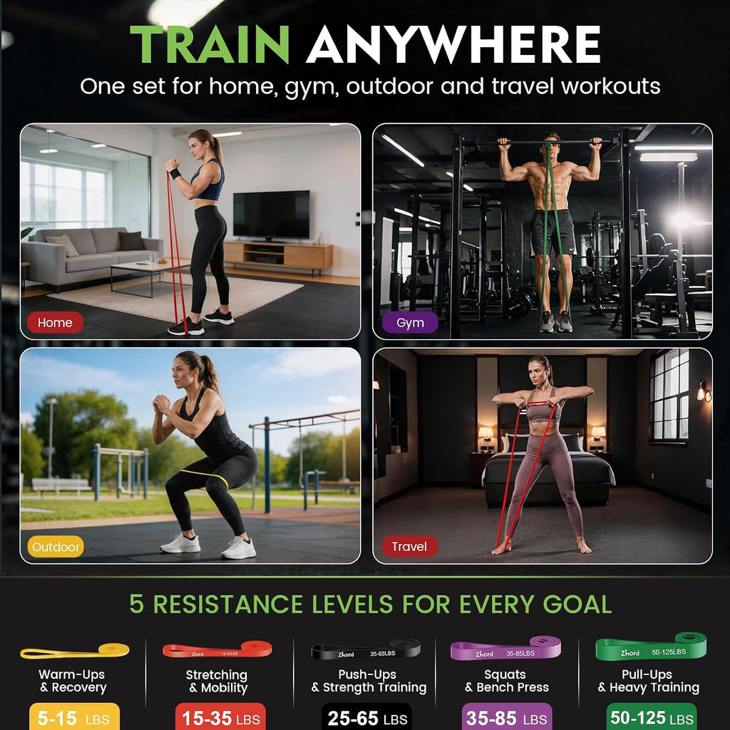 Resistance Bands, Exercise Bands Set for Working Out and Stretching