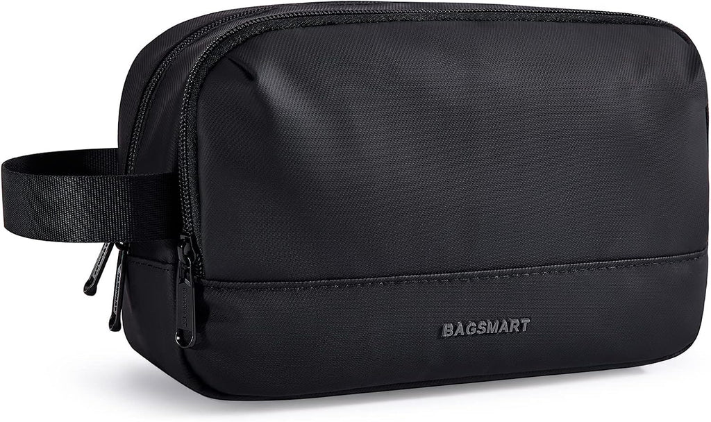 BAGSMART Travel Toiletry Bag for Men, Dopp Kit Water Resistant Shaving Bag for Toiletries Accessories, Grey-Medium