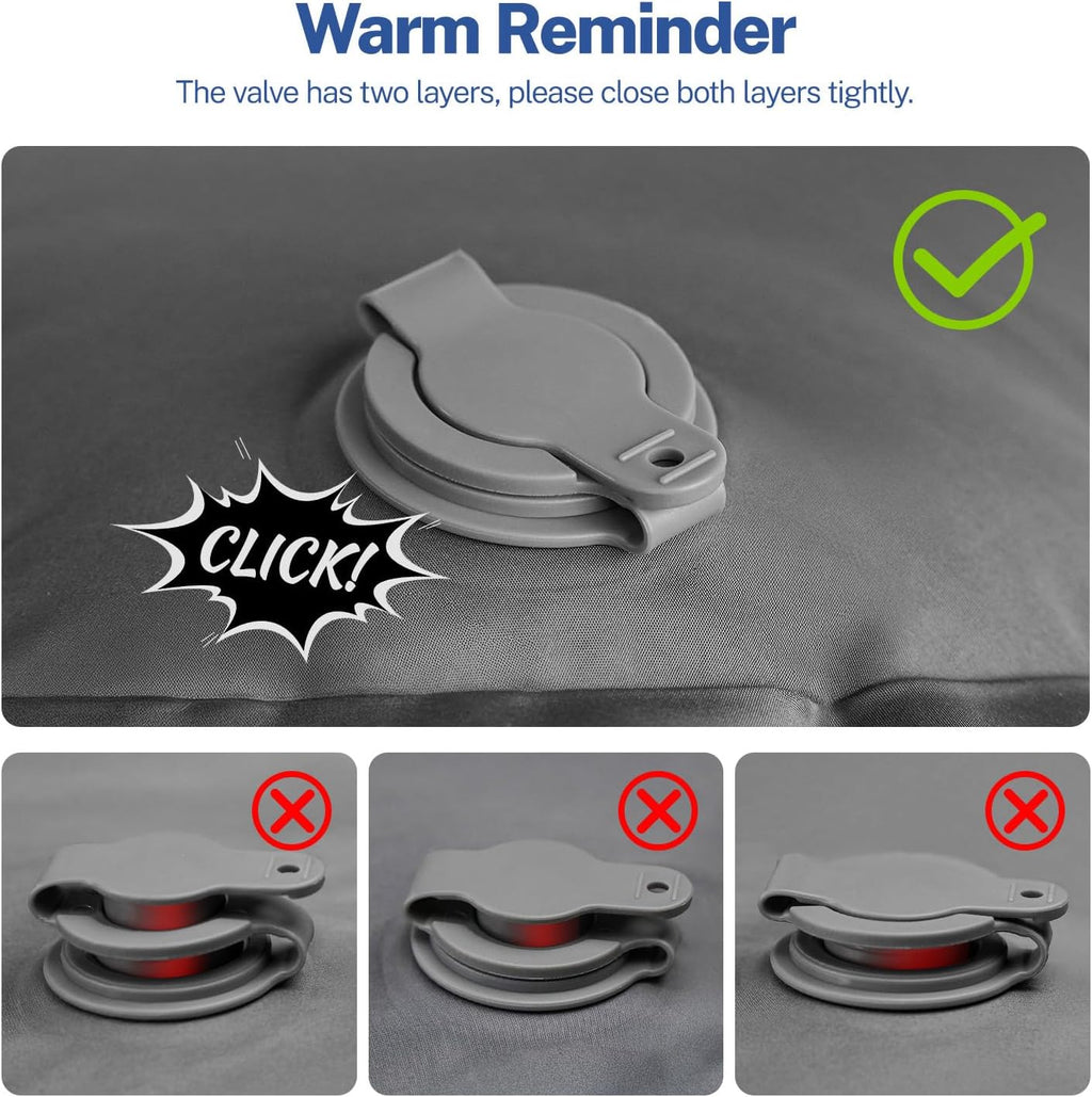 OGERY Sleeping Pad for Camping, 6" Extra-Thick Reinforced Camping Pad