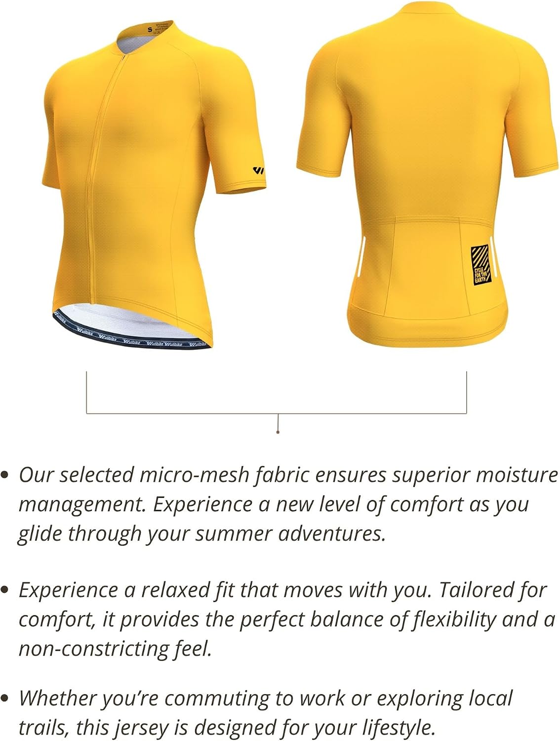 Wulibike Men's Cycling Jerseys Short Sleeve Bike Biking Shirts Full Zip with Pockets Road Bicycle Clothing