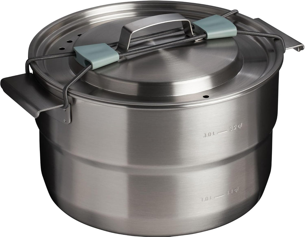Stanley Wildfare Core 26-Piece Complete Camp Kitchen Cook Set | 4 qt Pot with Lid, 8in Fry Pan | 4 Table Settings, Plates, Bowls, Utensils | Camping Essentials for Your Camp Kitchen | BPA-Free
