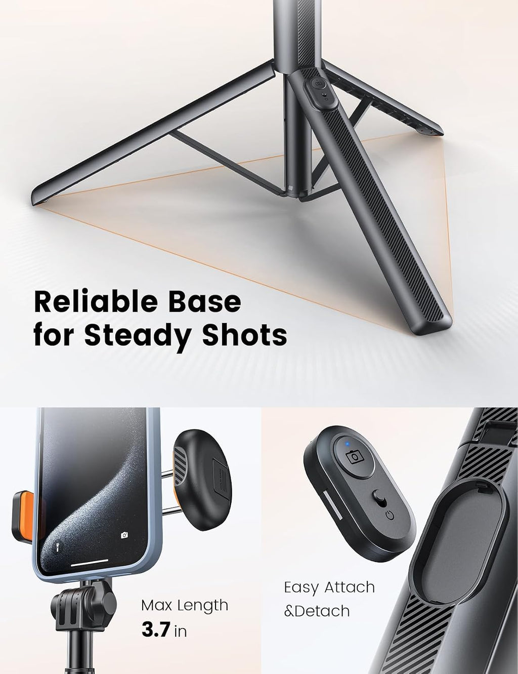 ANXRE 71" Phone Tripod with 1/4" Camera Mount, NT79 Extendable Selfie Stick